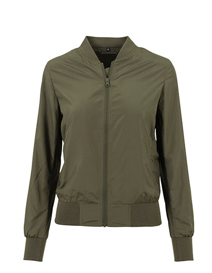 Ladies´ Nylon Bomber Jacket Dark Olive