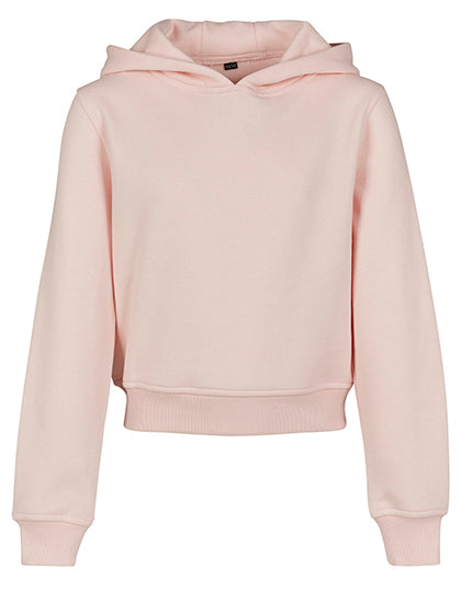 Girls Cropped Sweat Hoody Pink