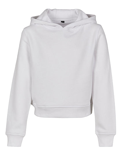 Girls Cropped Sweat Hoody White