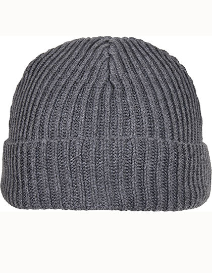 Recycled Yarn Fisherman Beanie Asphalt