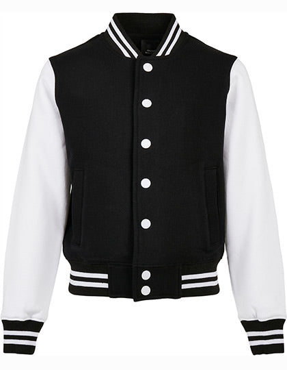 Kids´ Organic Sweat College Jacket Black