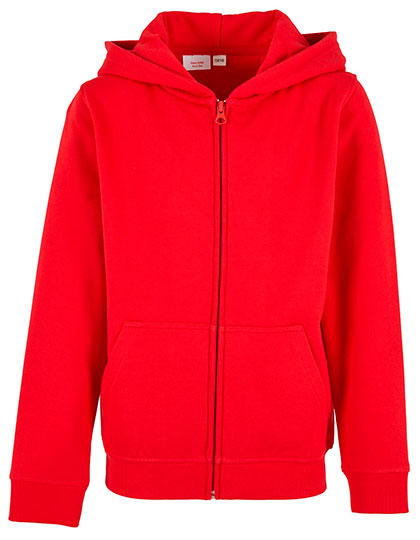 Kids´ Organic Basic Zip Hoody City Red