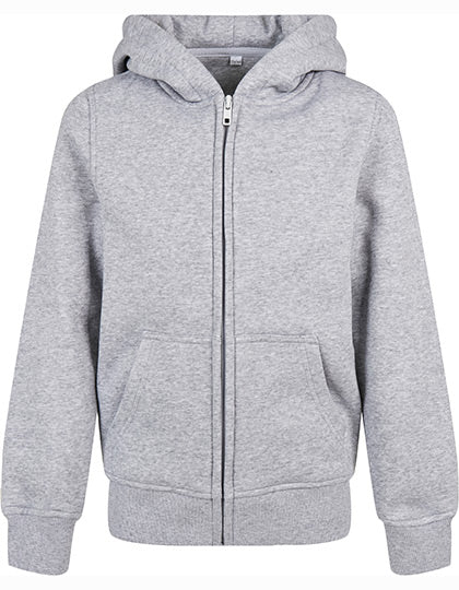 Kids´ Organic Basic Zip Hoody Heather Grey