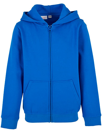 Kids´ Organic Basic Zip Hoody Intense Blue