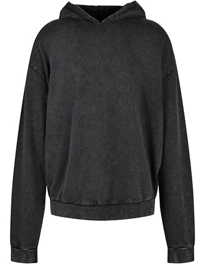 Acid Washed Oversize Hoody Black