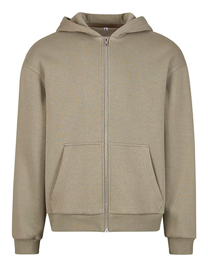 Fluffy Zip Hoody Pale Olive