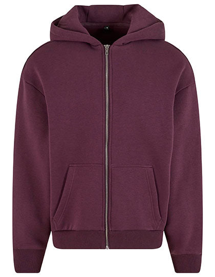 Fluffy Zip Hoody Plum Purple