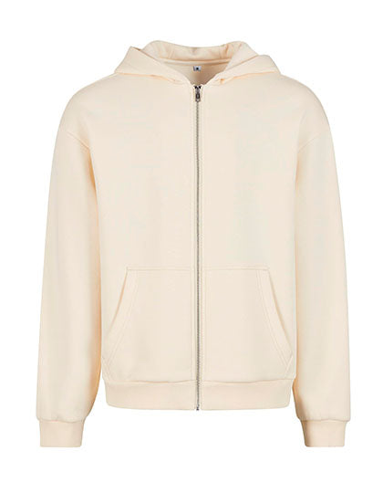 Fluffy Zip Hoody White Sand