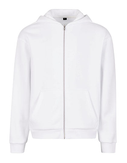 Fluffy Zip Hoody White