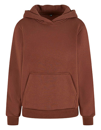 Ladies Fluffy Hoody Chocolate Brown