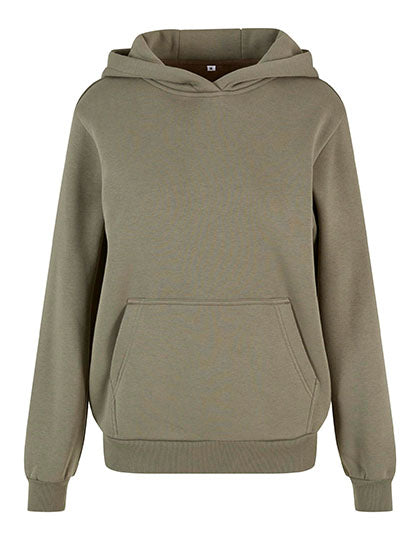Ladies Fluffy Hoody Pale Olive