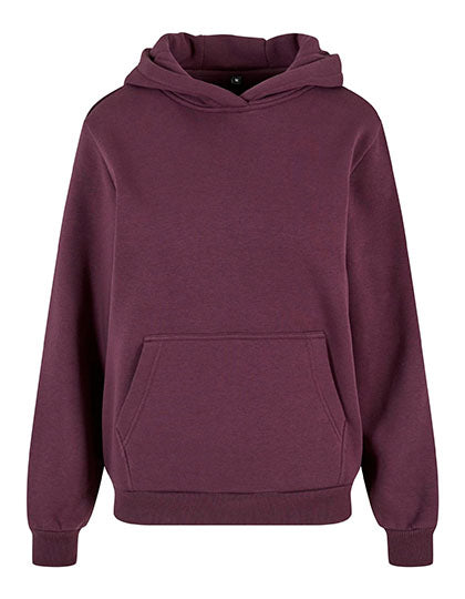 Ladies Fluffy Hoody Plum Purple
