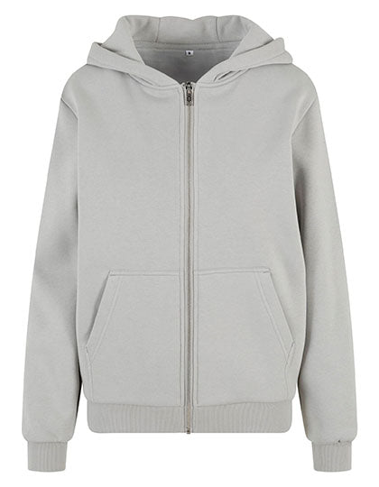 Ladies Fluffy Zip Hoody Light Asphalt