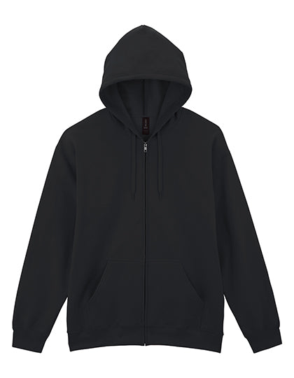 Softstyle® Midweight Fleece Adult Full Zip Hooded Sweatshirt Black