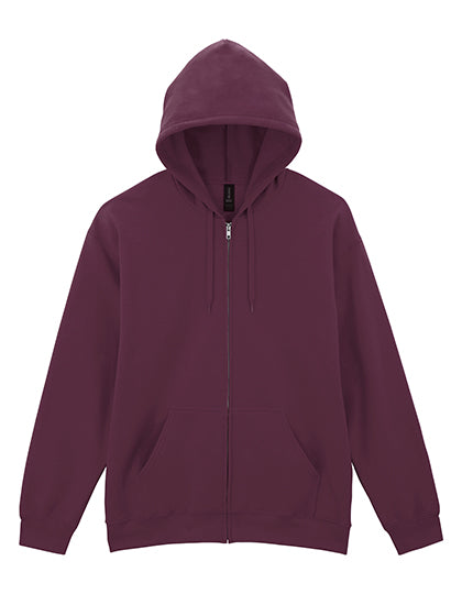 Softstyle® Midweight Fleece Adult Full Zip Hooded Sweatshirt Maroon