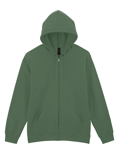 Softstyle® Midweight Fleece Adult Full Zip Hooded Sweatshirt Military Green
