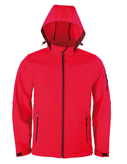 Men´s Hooded Soft-Shell Jacket Red