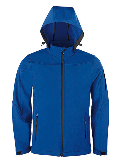 Men´s Hooded Soft-Shell Jacket Royal Blue