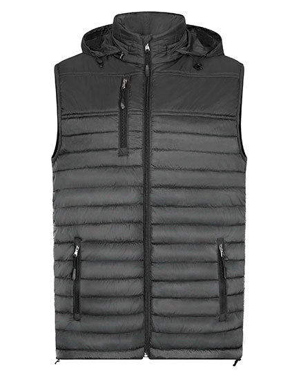 Men´s Hooded Performance Body Warmer Dark Grey