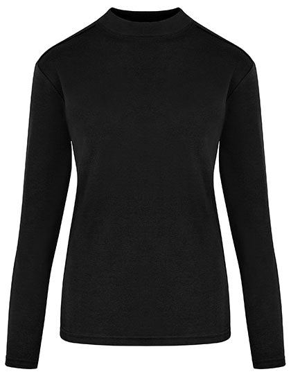 Women´s Premium Highneck Longsleeve Tees Black