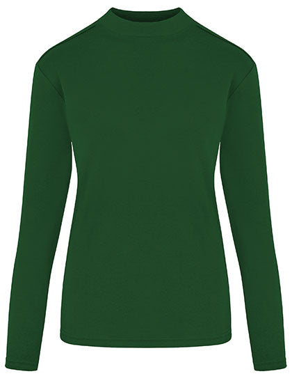 Women´s Premium Highneck Longsleeve Tees Bottle Green