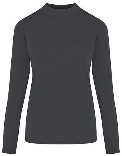 Women´s Premium Highneck Longsleeve Tees Dark Grey