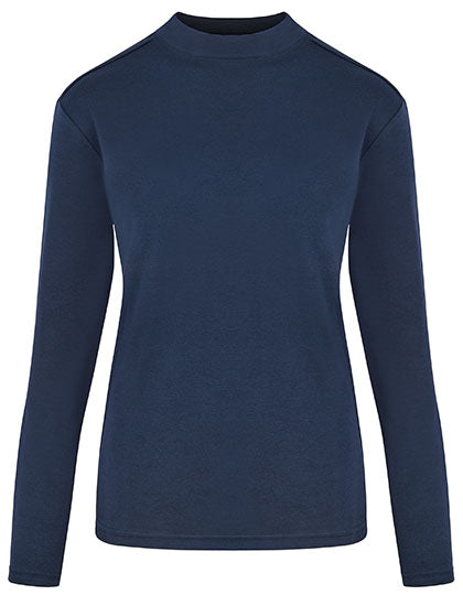 Women´s Premium Highneck Longsleeve Tees Navy