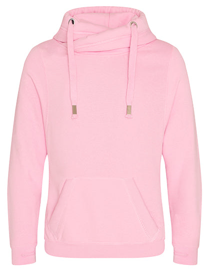 Cross Neck Hoodie Baby Pink