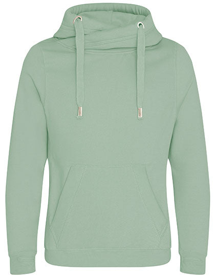 Cross Neck Hoodie Dusty Green