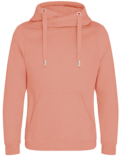 Cross Neck Hoodie Dusty Pink