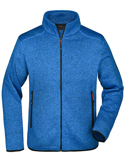Men´s Knitted Fleece Jacket Royal Melange