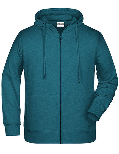 Men´s Zip-Hoody Petrol Melange