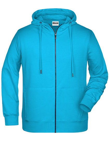 Men´s Zip-Hoody Turquoise