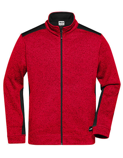 JN862 Men´s Knitted Workwear Fleece Jacket -STRONG-