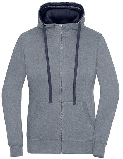 Ladies´ Lifestyle Zip-Hoody Grey Melange
