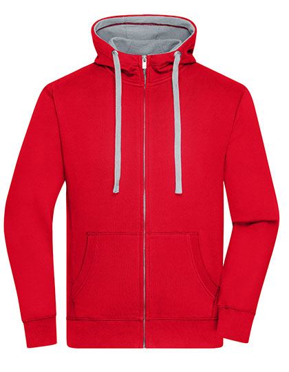 Men´s Lifestyle Zip-Hoody Red